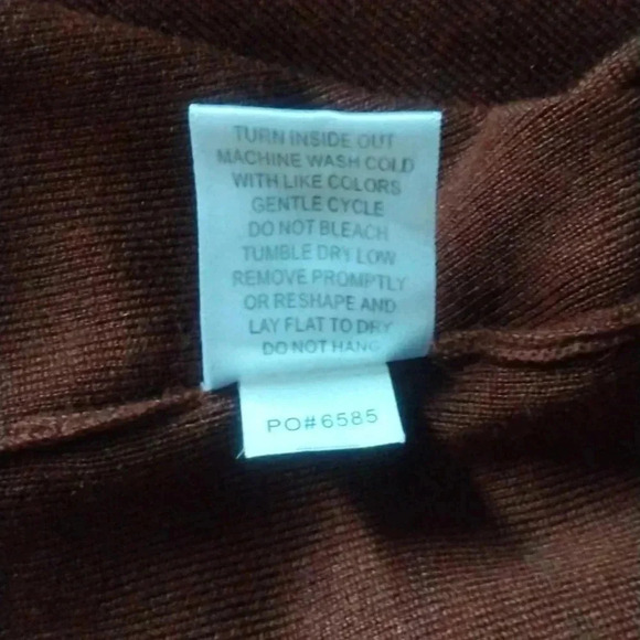 Twinhill Wool Blend Burnt Orange Full Zip up Cardigan Knit Fall Sweater Size M - Picture 8 of 8